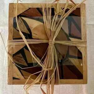 Ecuador‎ wooden coasters set of 6